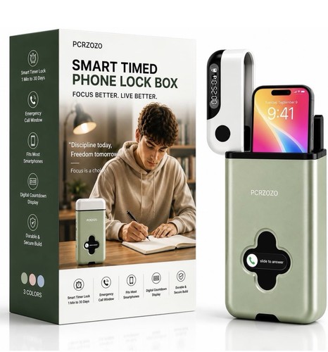 Pcrzozo phone lock box - phone, timer